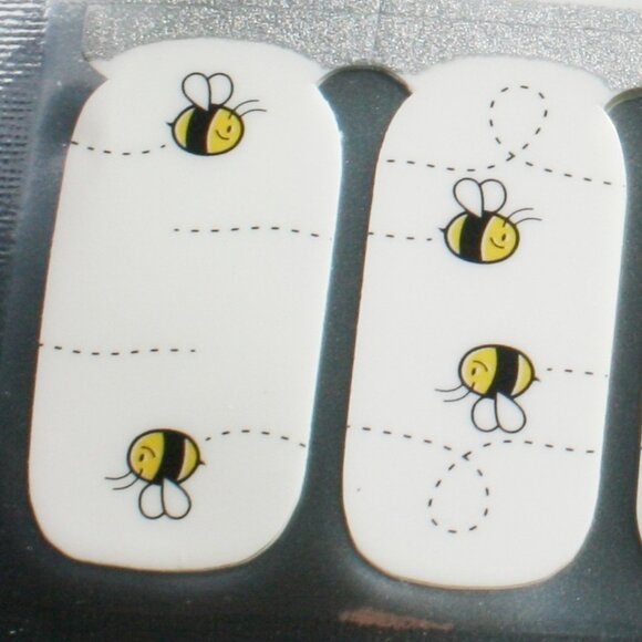 3 For 15 - LILY & FOX - BUMBLE BEE Nail Stickers Wraps Strips Black Yellow - Picture 2 of 10